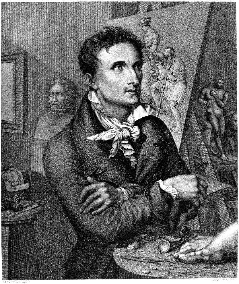 Antonio Canova (1757-1822) Nitalian Sculptor Aquatint Engraving 19Th Century By Luigi Rados After Roberto Focosi Poster Print by (24 x 36)