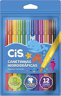 Canetinhas Hidrográficas CIS, 48.6105, Estojo com 12 cores
