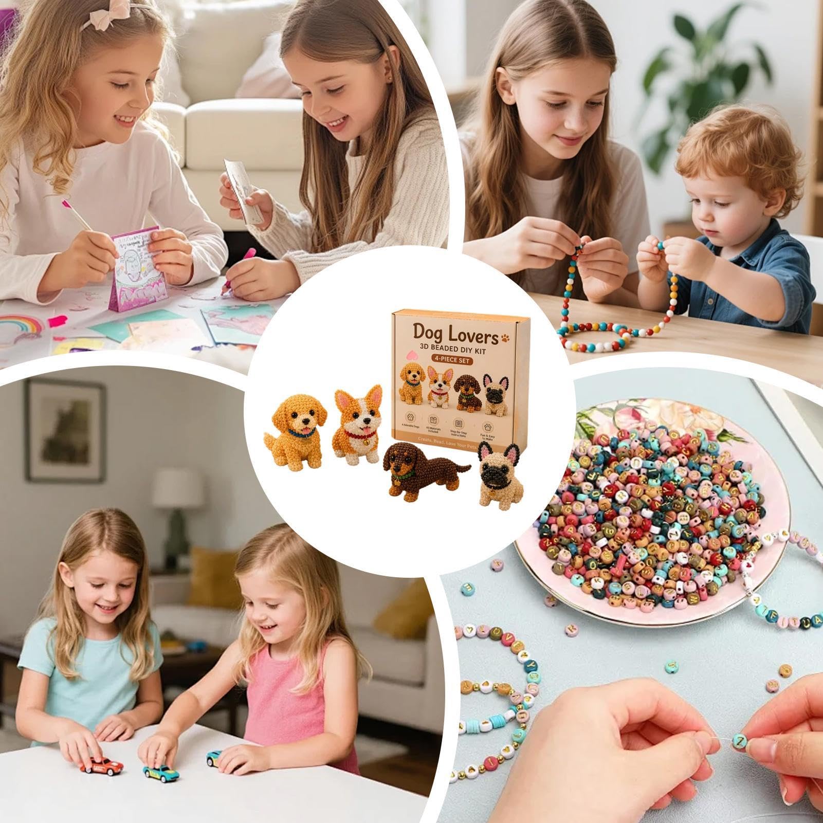 Kit di animali con perline 3D, artigianato artistico di gioielli fatti a mano, kit di ricamo con perline di animali 3D dal design per adulti principianti amanti 'artigianato appassionati