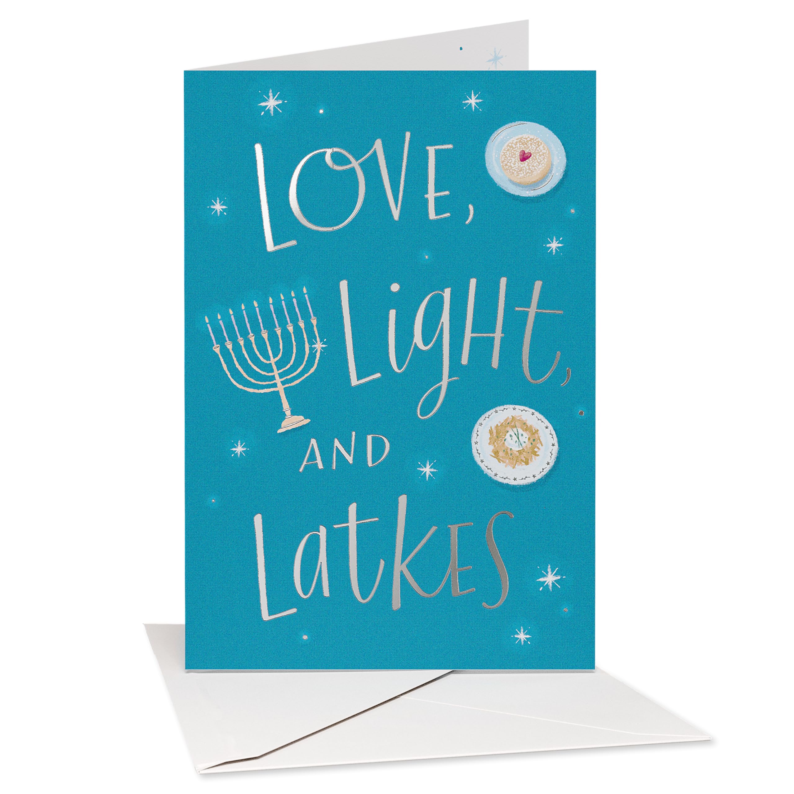 American Greetings Hanukkah Cards, Happy Hanukkah (6-Count), Lettering and Hanukkah Icons - Image 2