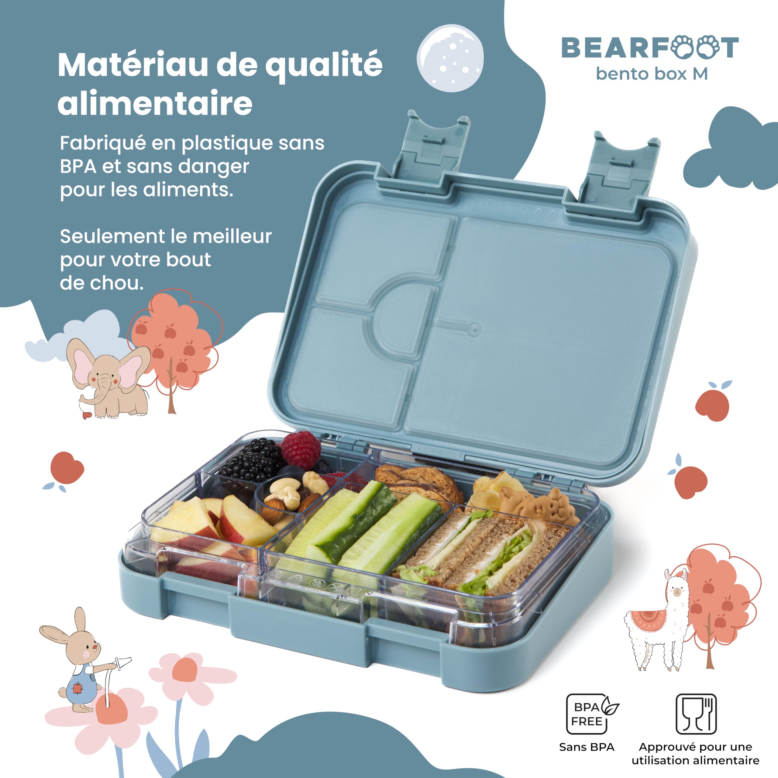 Boîte Bento Licorne Pour Enfants - Anti-Fuite, Sans BPA, Avec Autocollants Personnalisables - École Et Maternelle - 3