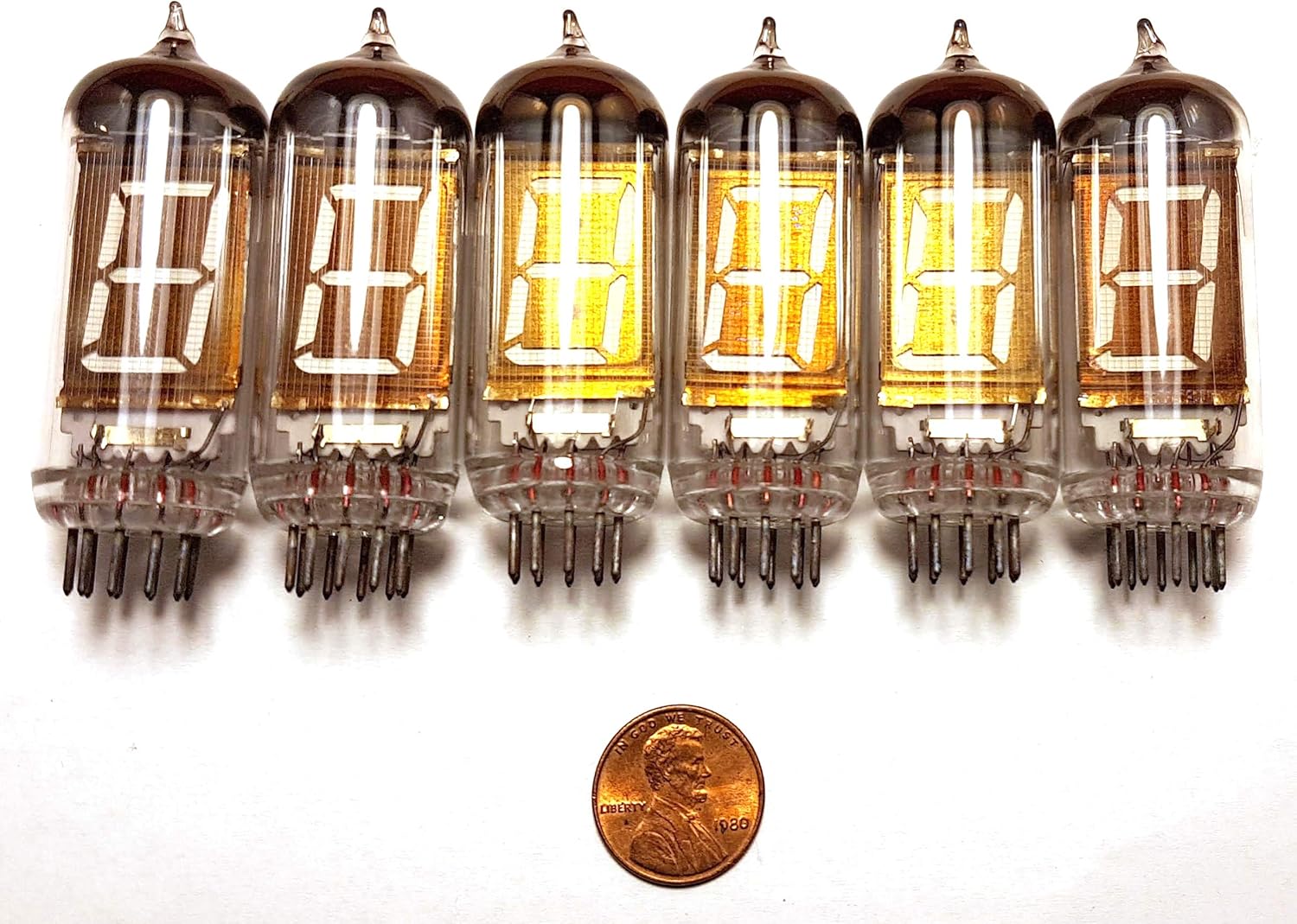 IV-12 Large Vfd 7-Segment Clock Tubes 6pcs