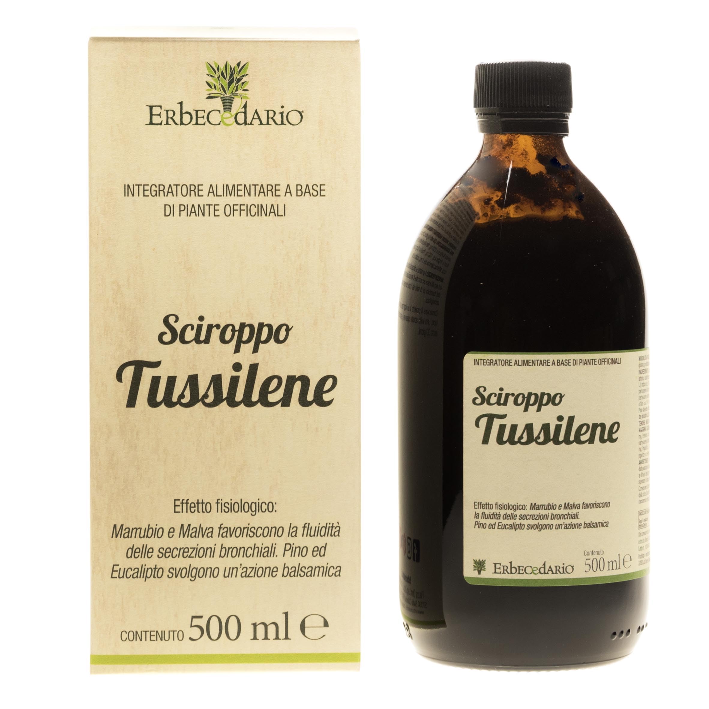 Sciroppo balsamico tussilene per adulti e bambini 500ml, sciroppo tosse con propoli e pino silvestre favorisce la fluidità delle secrezioni bronchiali - Made in Italy