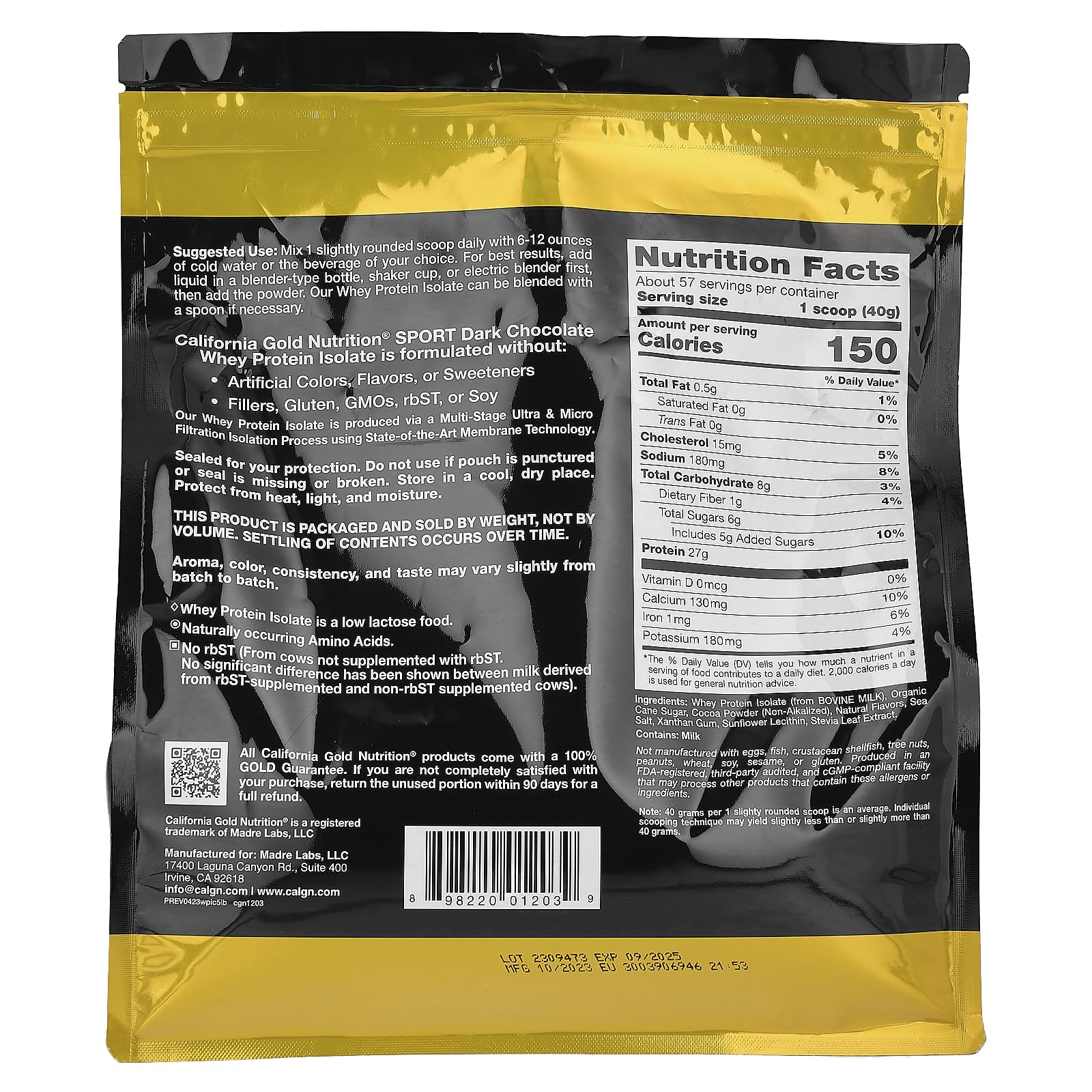 Amazon | California Gold Nutrition ダークチョコレートホエイ 