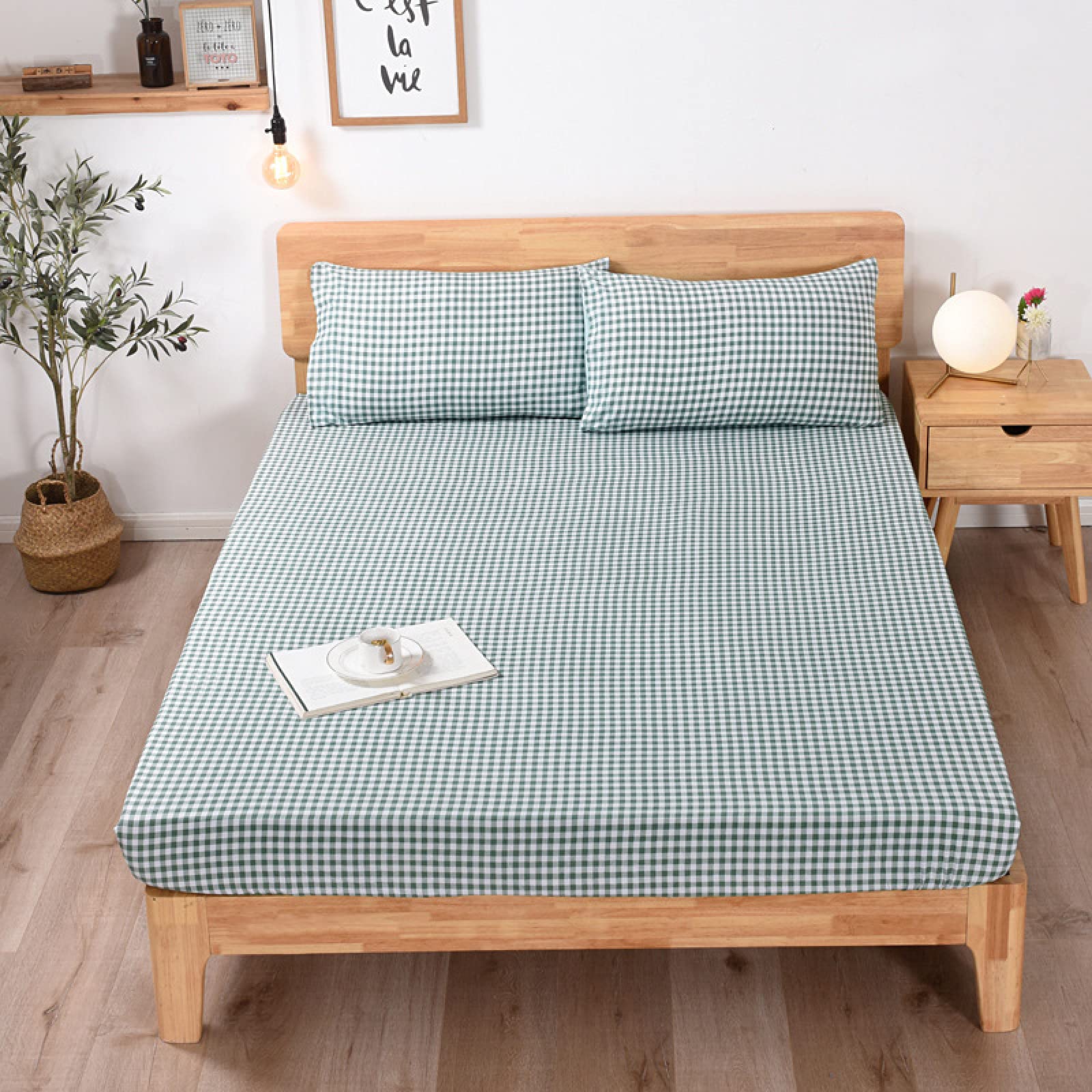 HAIMA Easy Care Plain Fleece Fitted Sheet, Bedding Accessory, Soft & Cosy Bed Linen, Double Size Bedsheet,48cmX74cm(2pcs)