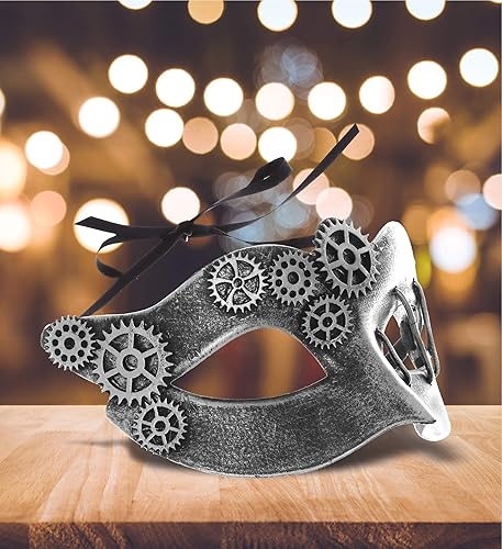 Miniatura 9 de Steampunk - Máscara metálica veneciana para mascarada