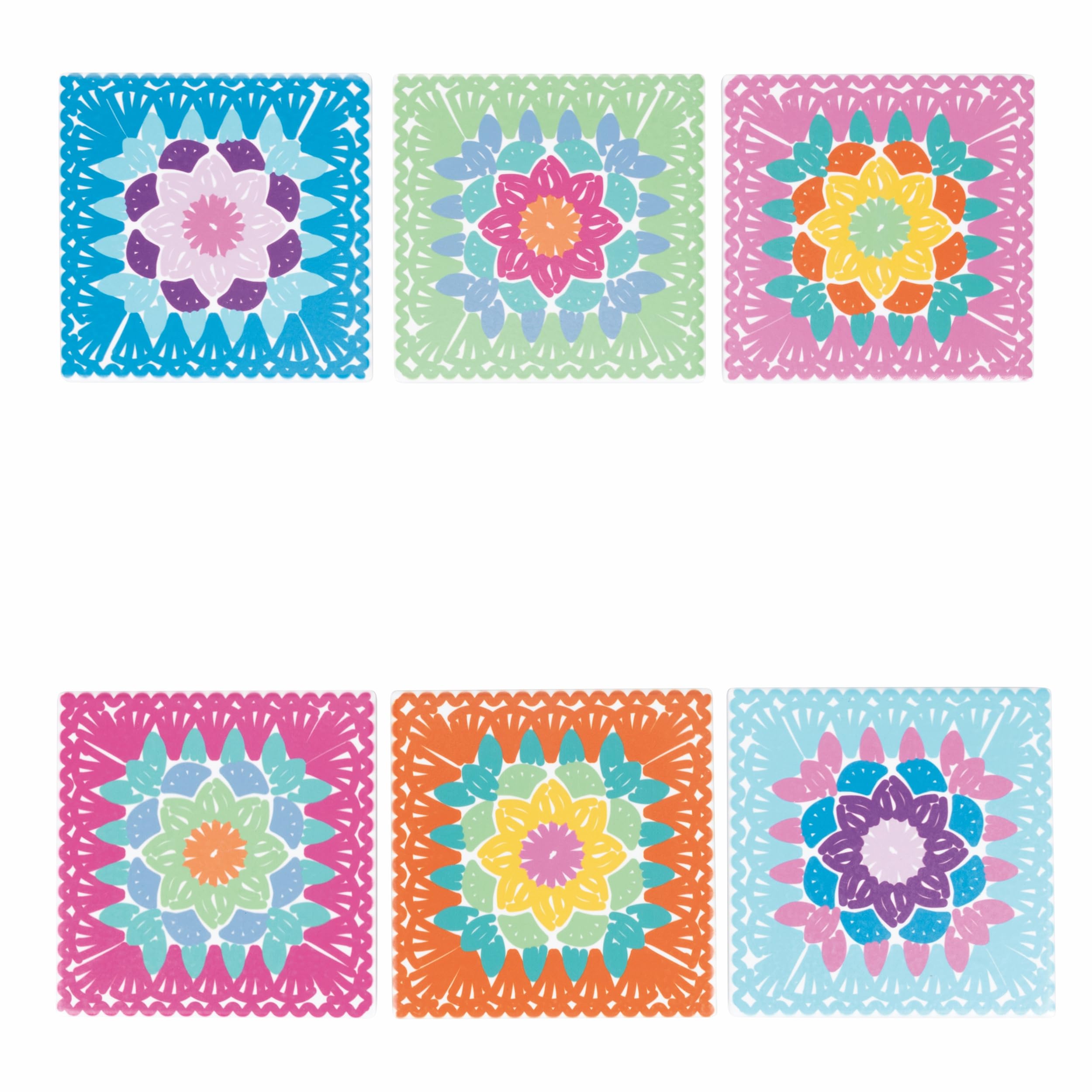 Azulejos decorativos de cerámica ganchillo 20x20 cm para una mesa elegante y acogedora
