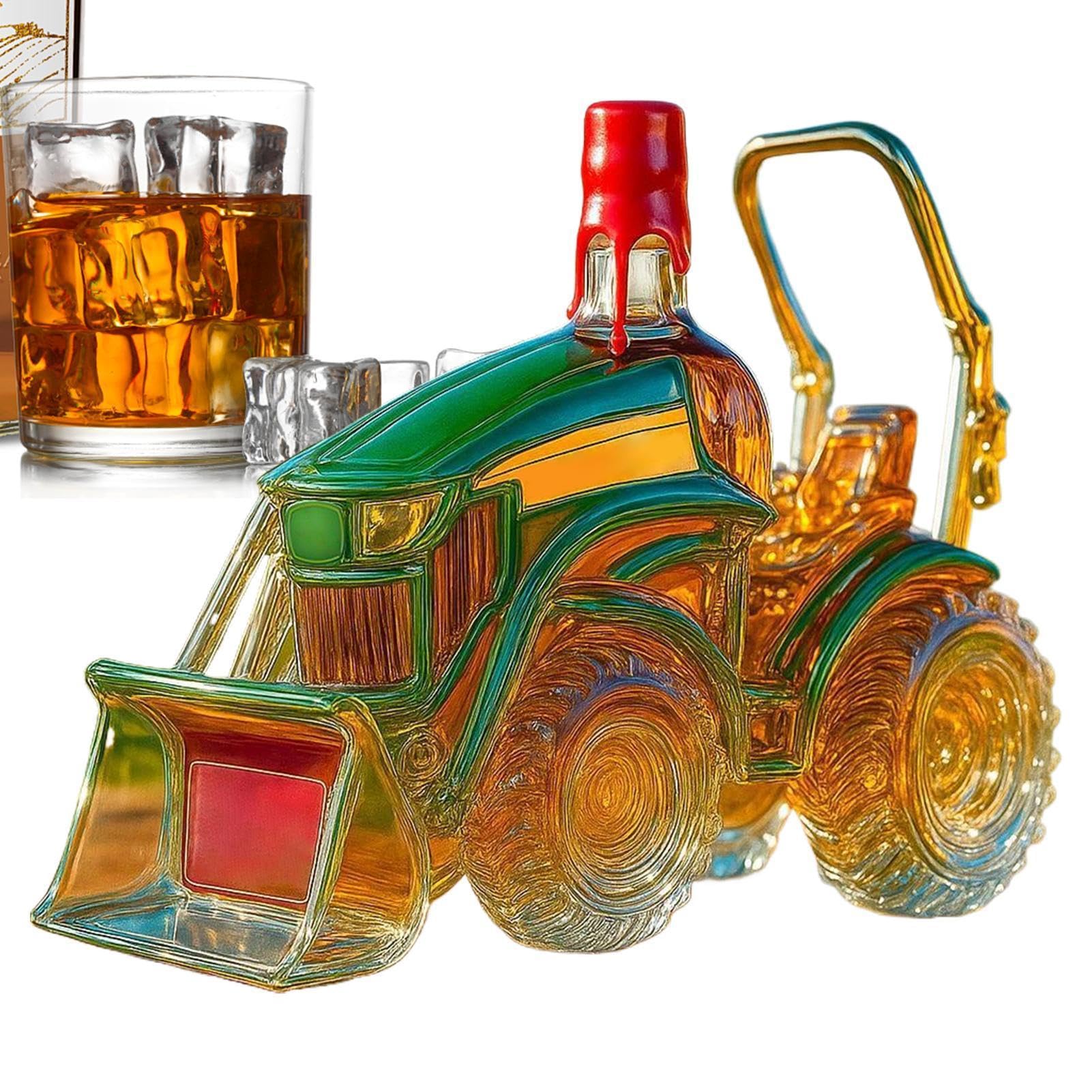 Decanter Trattore | Bottiglia Vino Trattore 3D Decorativa | Decanter Ornamento In Contenitore Per Bar Casa Uomo Donna Appassionati Di Whisky Arredamento