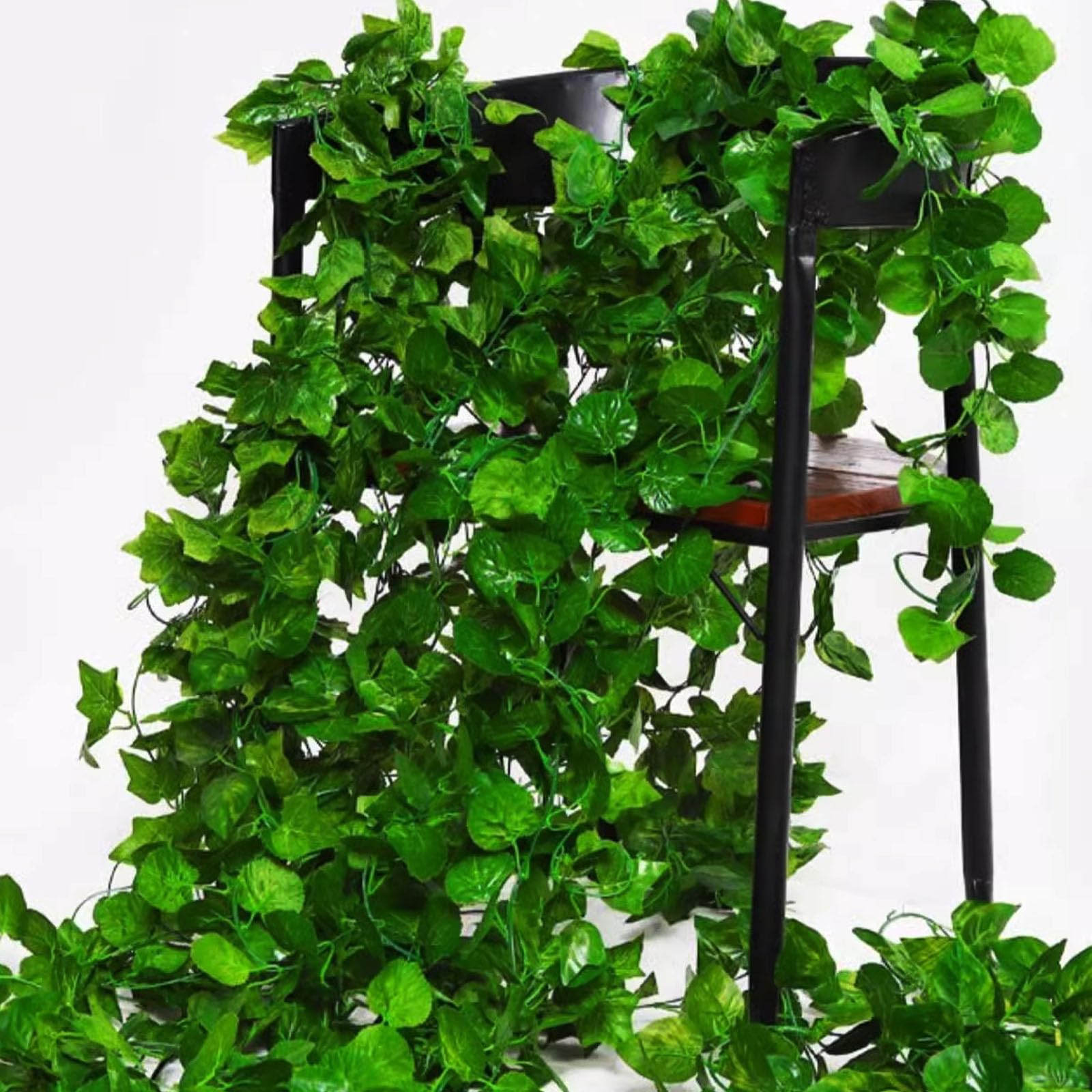 36 foglie di vite artificiali con 5 corde, 24 uve viola, piante finte da appendere, ghirlanda di foglie finte per giardino, ghirlanda di nozze, vino, decorazione per feste a tema italiano