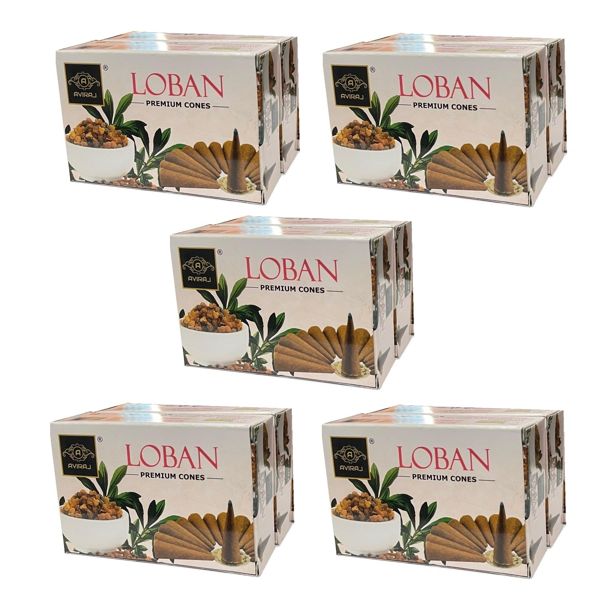 Aviraj Loban Dhoop Cones for Pooja with 10 Boxes Value Pack (10X12 Pcs) | Loban Frangrance | Charcoal Free Loban Dhup | Organic Incense Cones for Puja,Aromatherapy-image-28