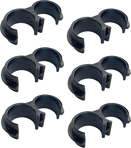Elegent Upholstery Juego de 6 clips de conector de plástico para silla plegable, color negro