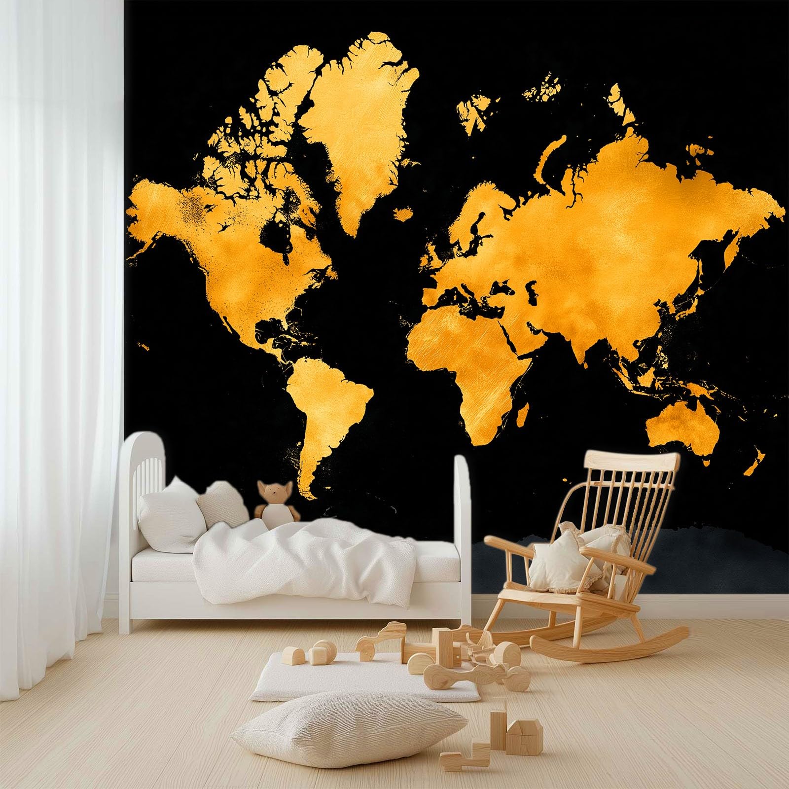 Générique Tapeta ścienna do sypialni minimalistyczna mapa świata 350 x 256 cm, plakat ścienny obrazy ścienne gobelin czarny salon pokój dziecięcy tło tapeta panoramiczna