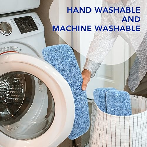 Miniatura 4 de Almohadillas de repuesto para trapeador Rubbermaid Commercial de 18 y 17 pulgadas, paquete de 10 repuestos reutilizables de limpieza comercial