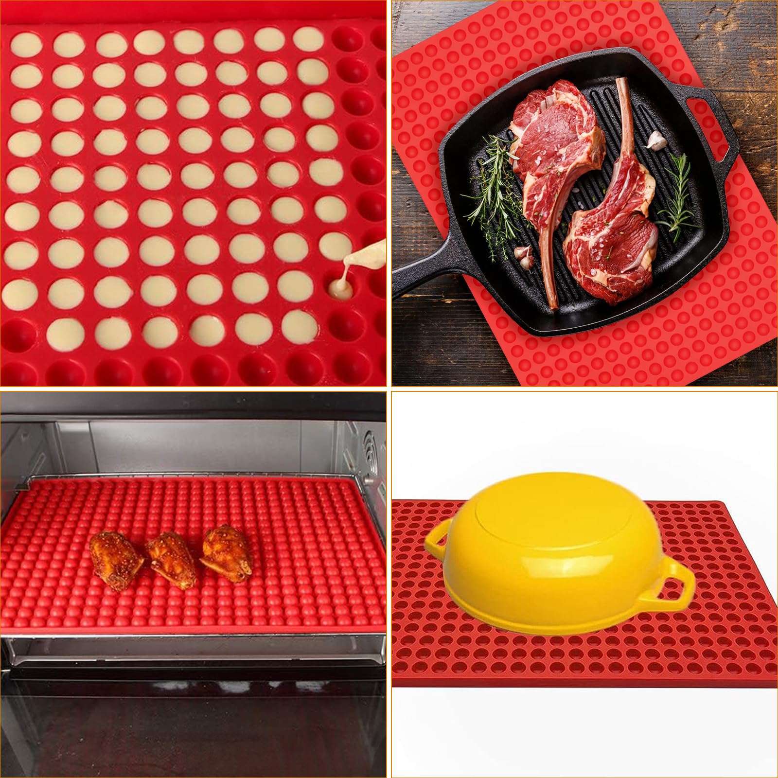 Bakmat, hondenkoekjes mini halve bal (2 cm), siliconen