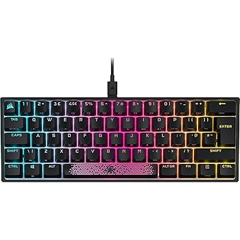 Corsair K65 RGB MINI 60% Mechanical Wired Gaming Keyboard Black