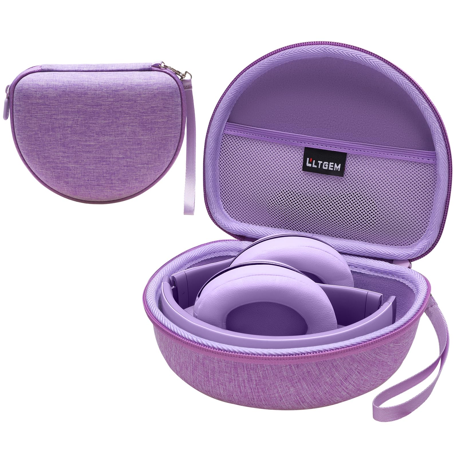 Headphone Case Compatible with Beats Studio Pro/Beats Solo 4 / Beats Studio 3 / Beats Solo 3 / Beats Solo 2 and for TOZO HT2 On-Ear Bluetooth Headphones - Purple