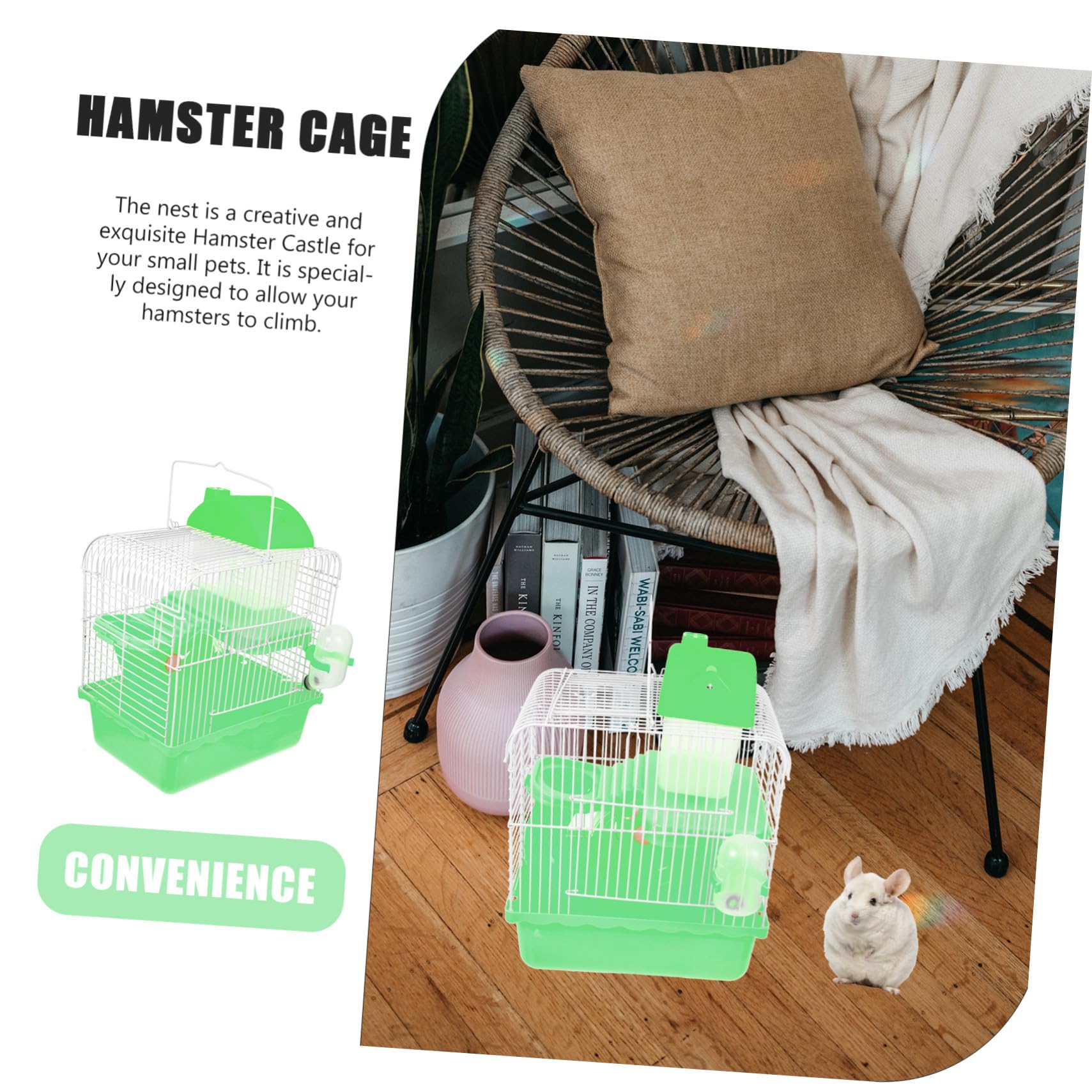 Hamsterhütte mit Privatem Raum für Kleintiere und Chinchillas