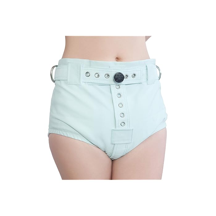 Heavy Duty Afsluitbare Luierhoes Broek ABDL - Anti Luier Verwijdering Ault Baby Shorts met Segufix Sloten Roze Mint en Blauw (L, Baby Mint