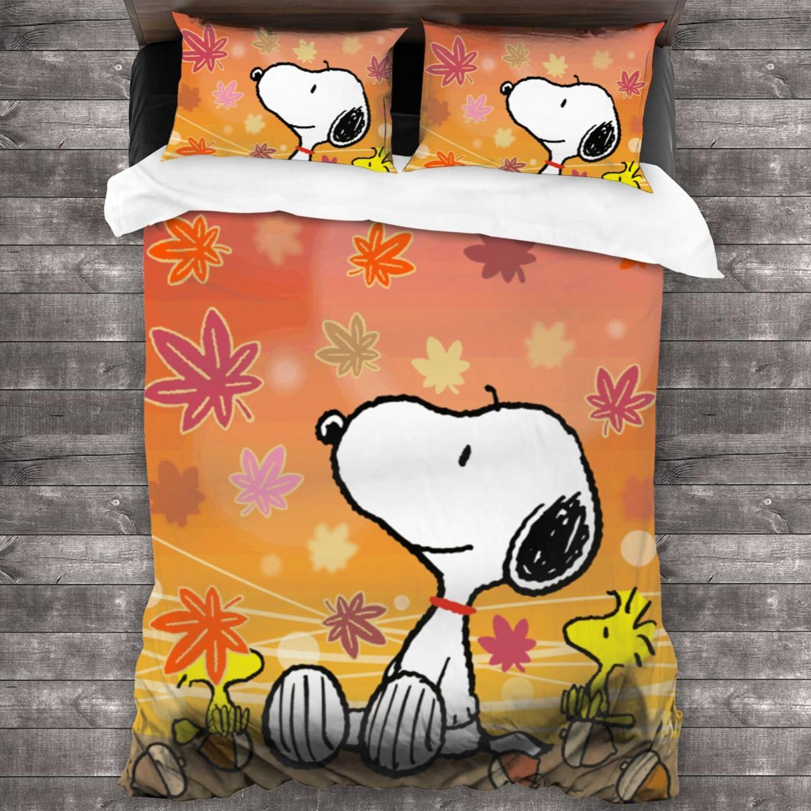Amazon｜スヌーピー Snoopy 布団カバー 3点セット 寝具カバー 枕カバー 