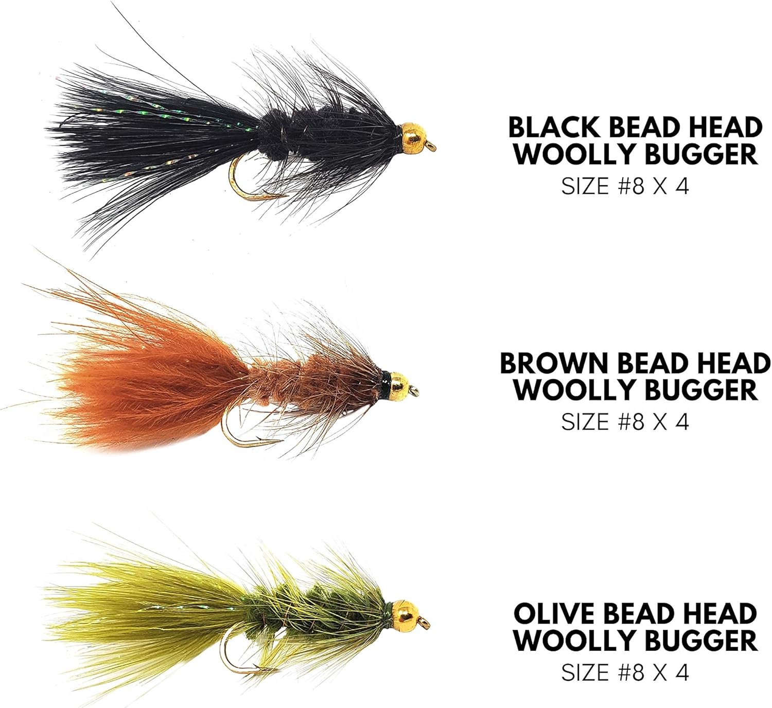Woolly Bugger Trout Fly Fishing Streamer Assortment (Assortment) : Sports & Outdoors