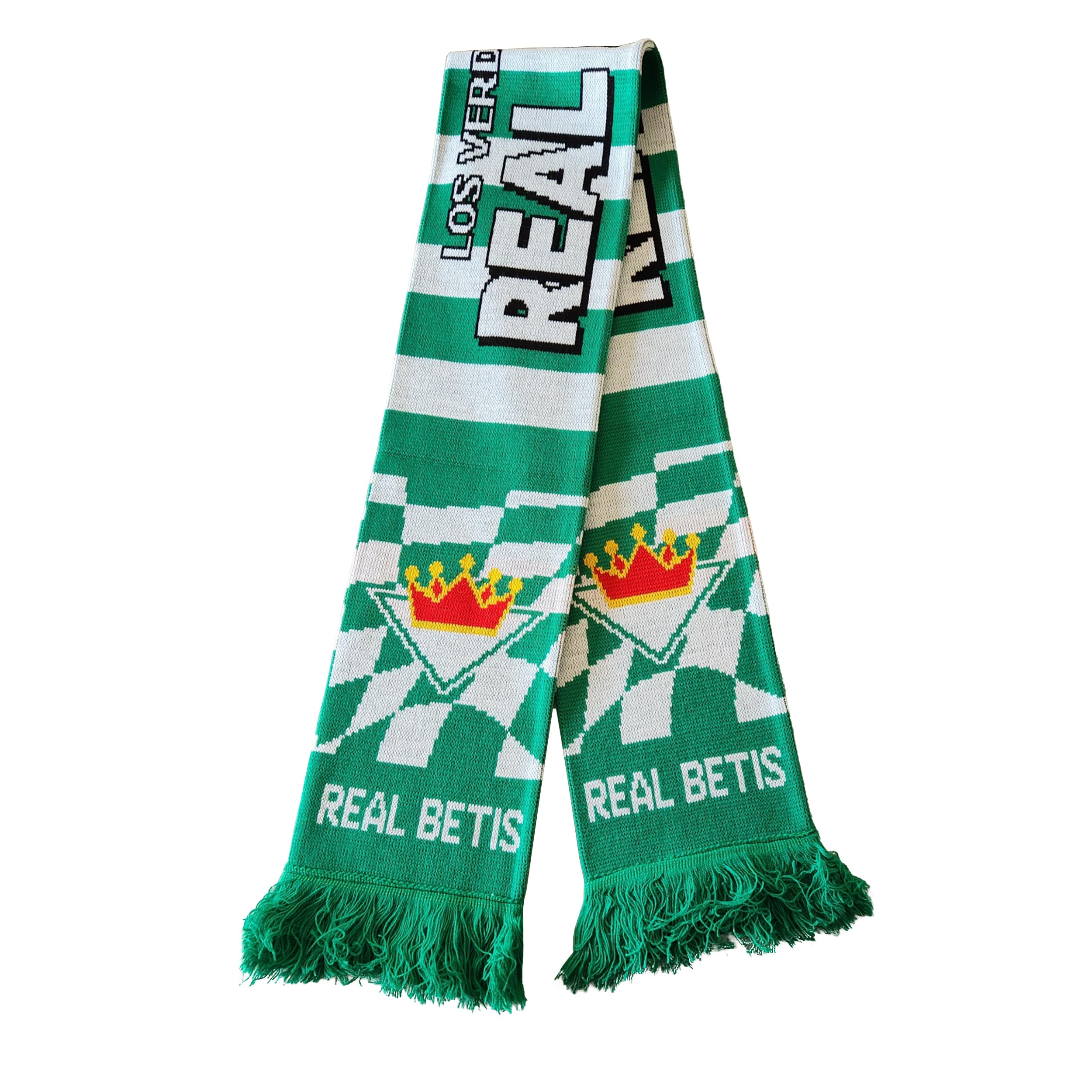 Generic Real Betis Scarf | Soccer Fan Scarf | Premium Acrylic Knit, Over 5 feet long x 7 inches wide, Green
