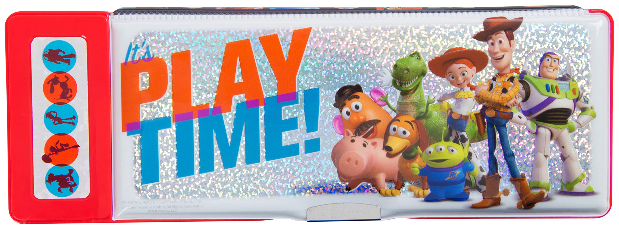 Disney Toy Story Red Pencil Case with Compartments Double Sided Hardtop Shell 26 x 9 cm Kids School Stationery Pen Organiser for Boys and Girls Featuring Cartoon DVD Heroes Woody Buzz Lightyear - Image 4