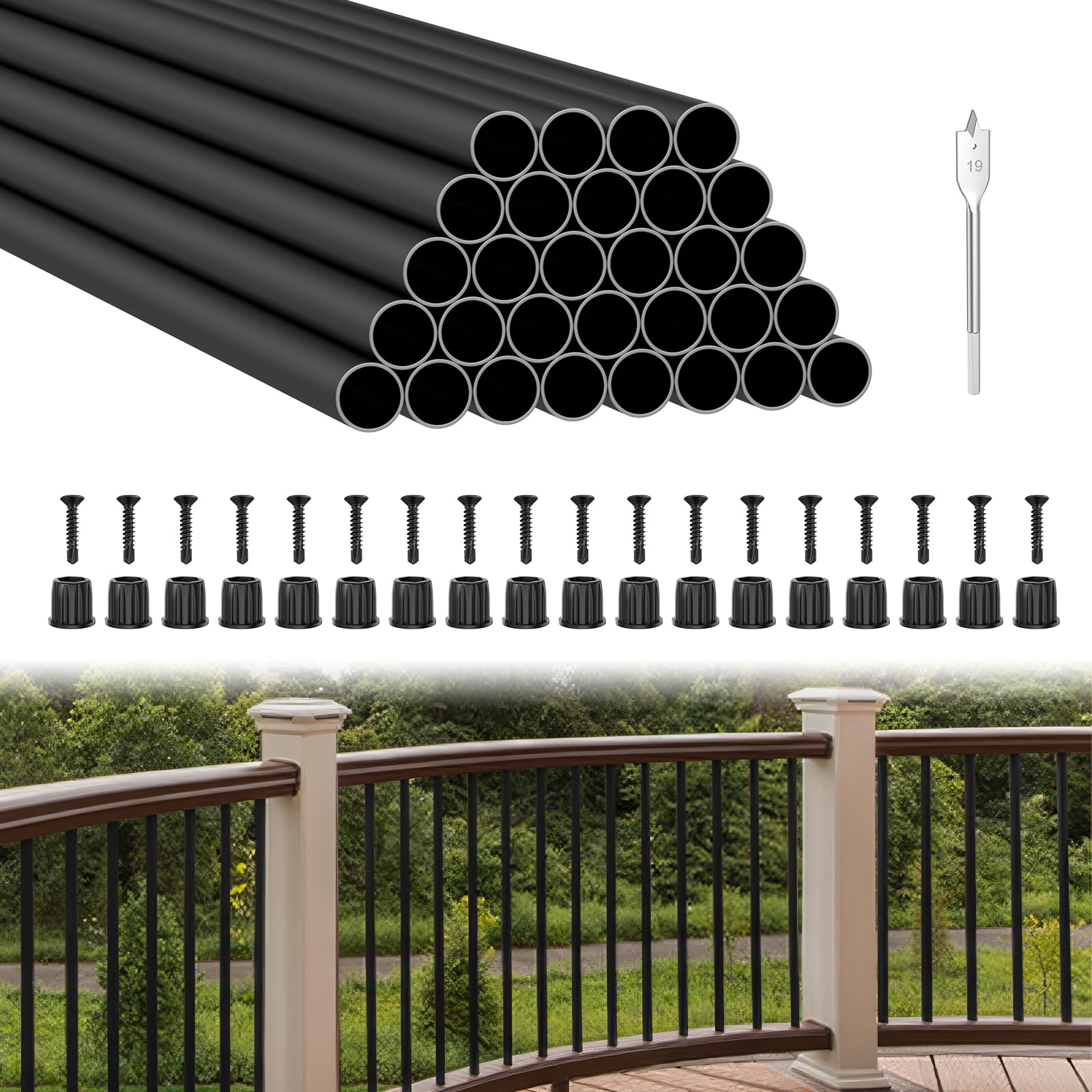 Blika 30 Pack 32 Aluminum Deck Balusters With Anti Uv | Desertcart QATAR