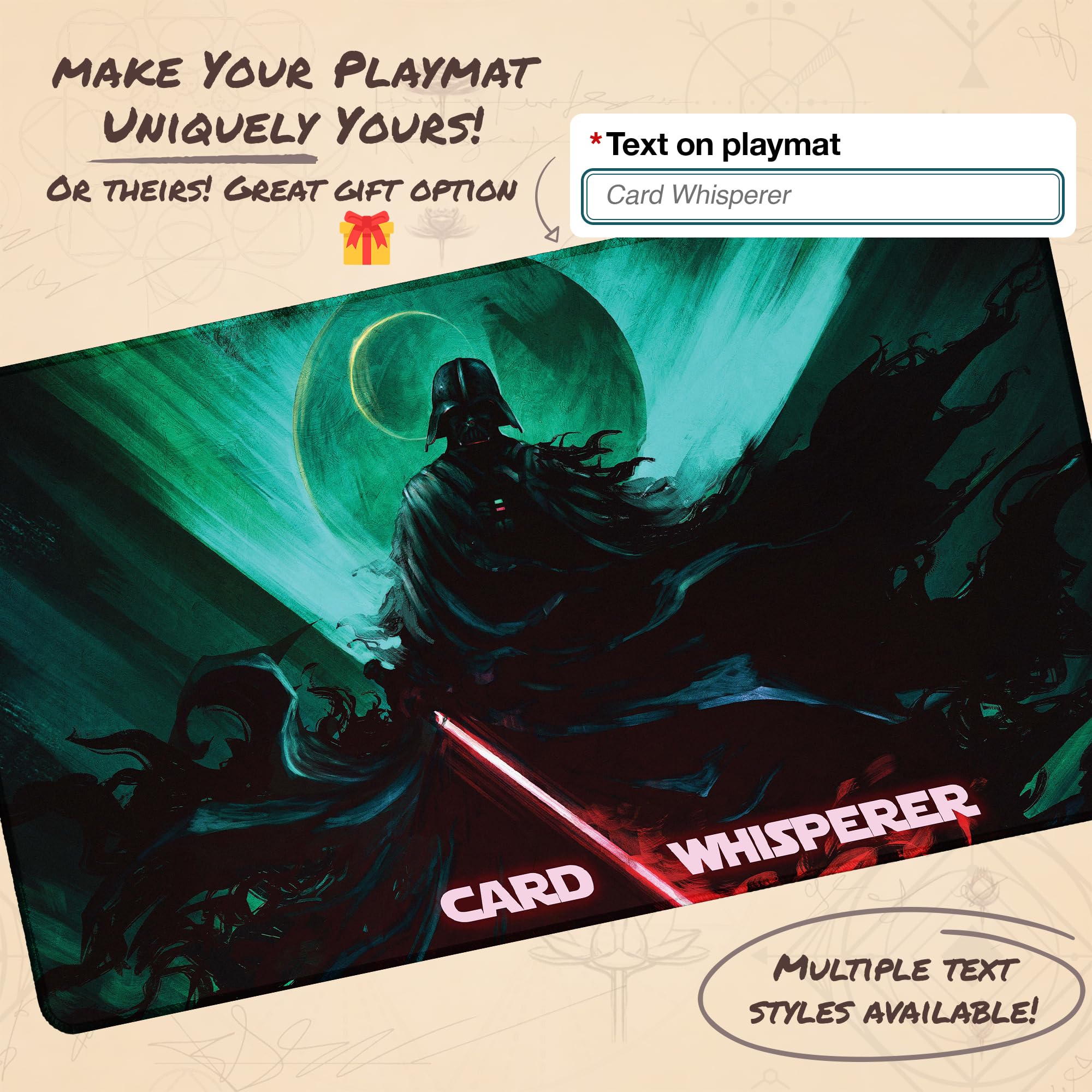 Dark Lord (Bordes cosidos) - Alfombra de Juego MTG de Anato Finnstark - Compatible con tapete de Juego Magic The Gathering - Juega a MTG, YuGiOh, TCG - Diseños Originales
