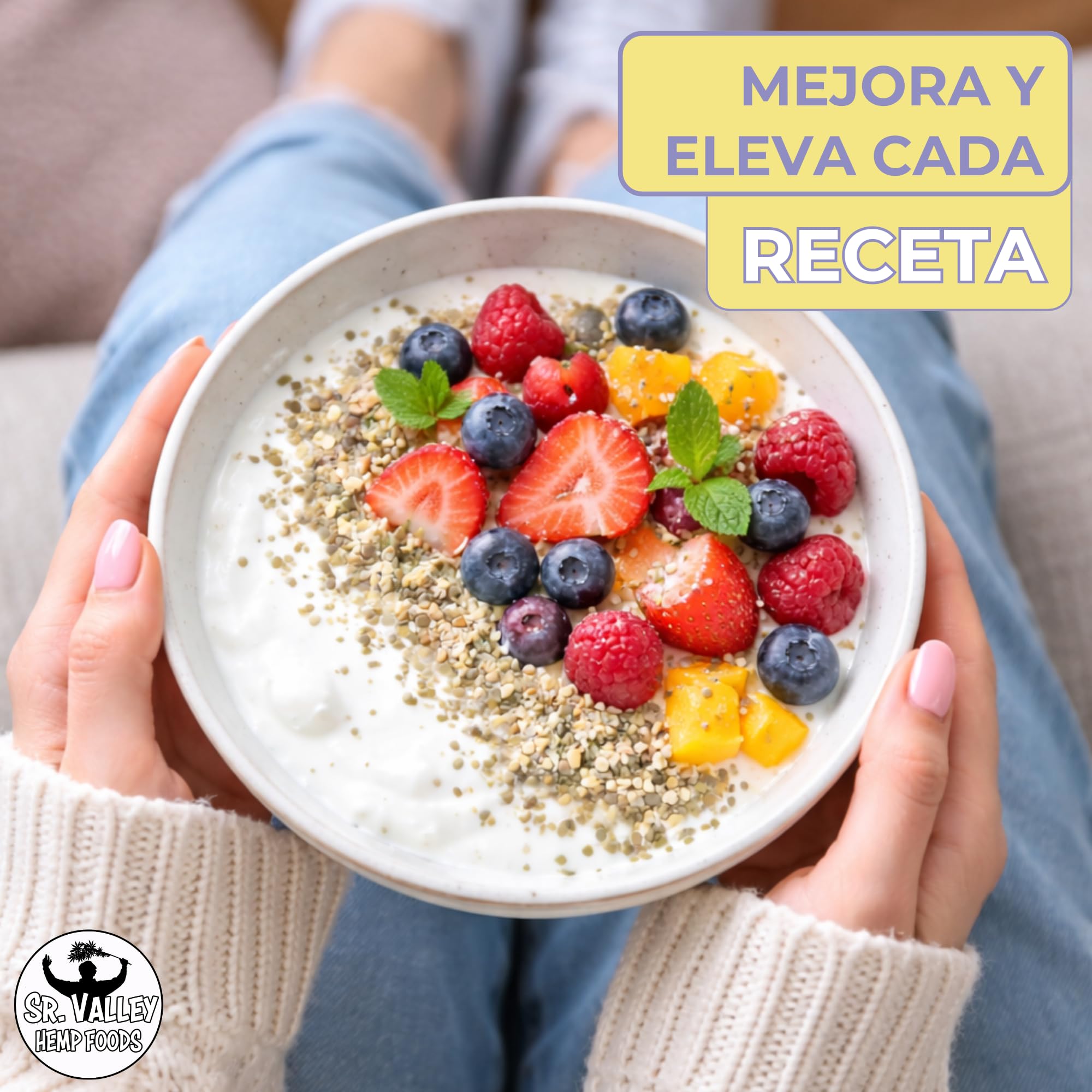Sr Valley Semillas de Cañamo Peladas 1000 g sin aditivos | Origen España | Semillas 100% naturales, descascaradas y tiernas | Super alimento rico en proteína vegetal y ácidos grasos esenciales