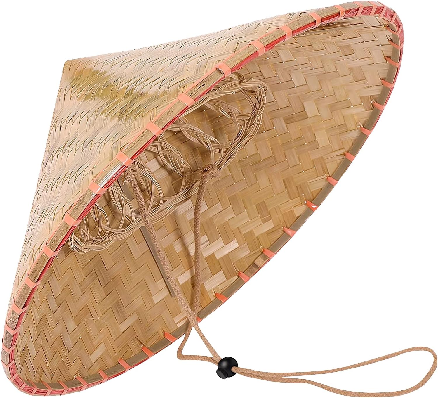 Funny Party Bamboo Coolie Hat Chinese Japanese Rice Farmer Hat Natural