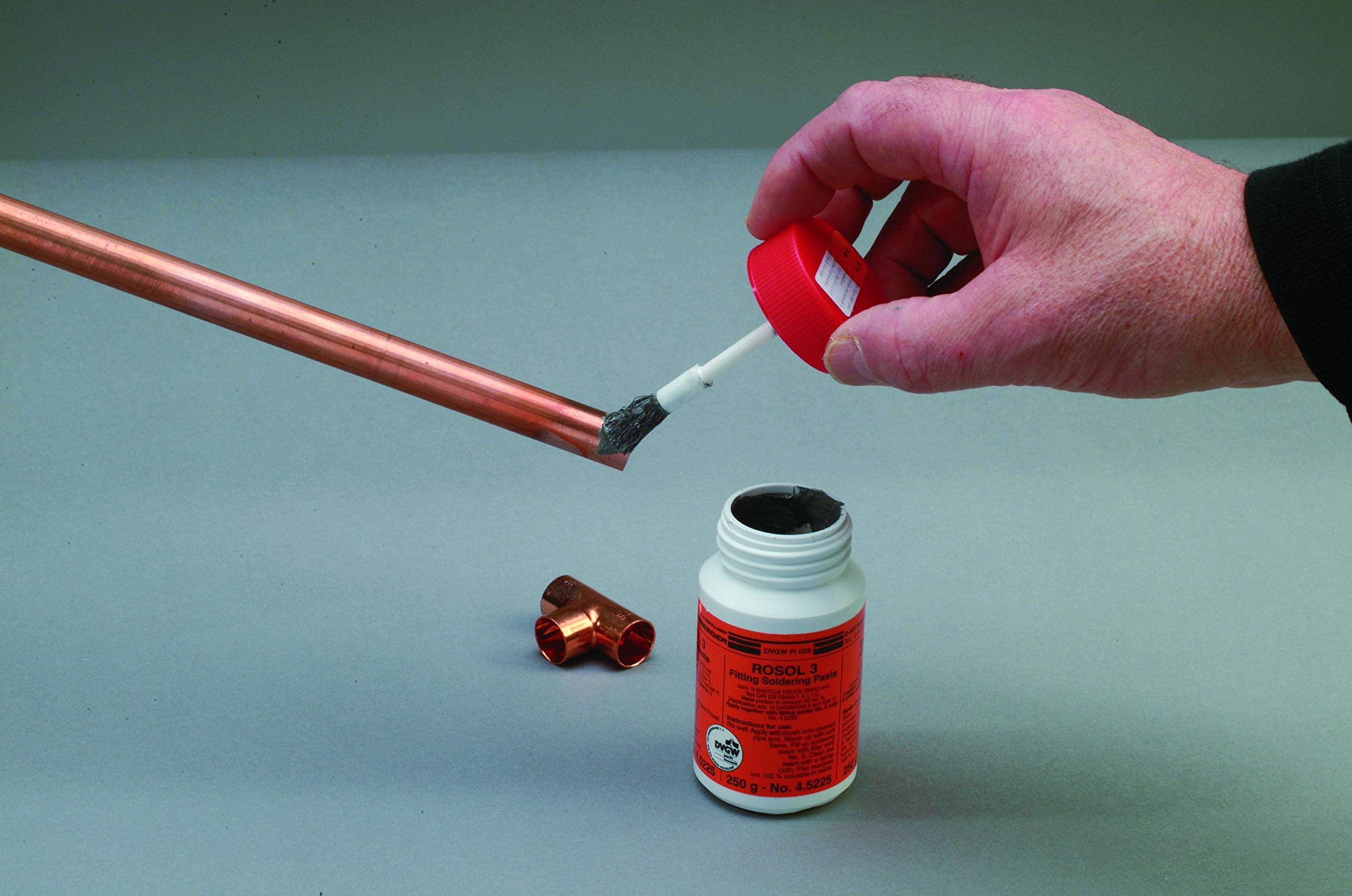 Rothenberger 035610E Disossidante LP 5 per Saldature Forti, 710°C, 160 gr, Rosso/Giallo