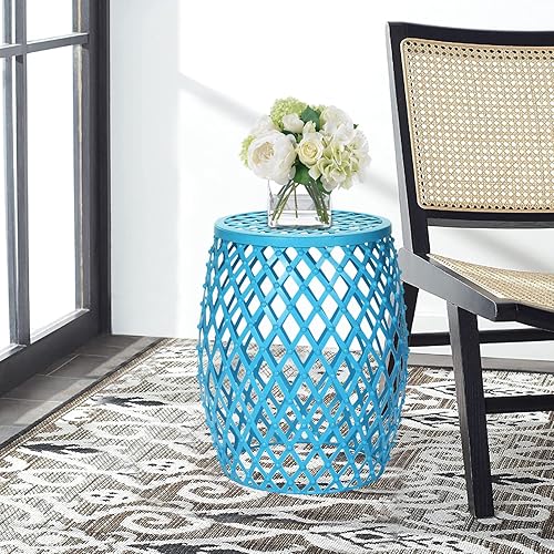 Miniatura 6 de Joveco Juego de 2 mesas decorativas de metal mesas auxiliares redondas anidadas juego de mesas auxiliares modernas taburetes decorativos para sala