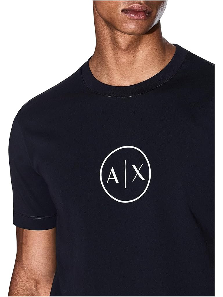 Navy Armani Exchange Circle Chest Logo T-shirt