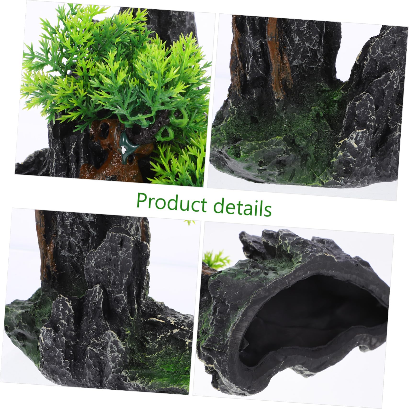 POPETPOP Decoraciones De Rocallas y Plantas Acuáticas Adorno para Acuario De Resina Figura Decorativa De Rocalla para Peceras Paisaje Artificial para Decoración De Roca Acuario