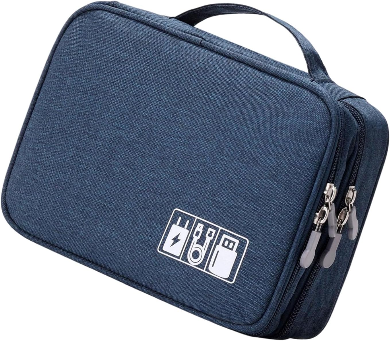 Multi Purpose Oxfords Fabric Storage Organiser Pouches for Technology Accessories Cosmetics Travel Essential Charger Cable Organiser