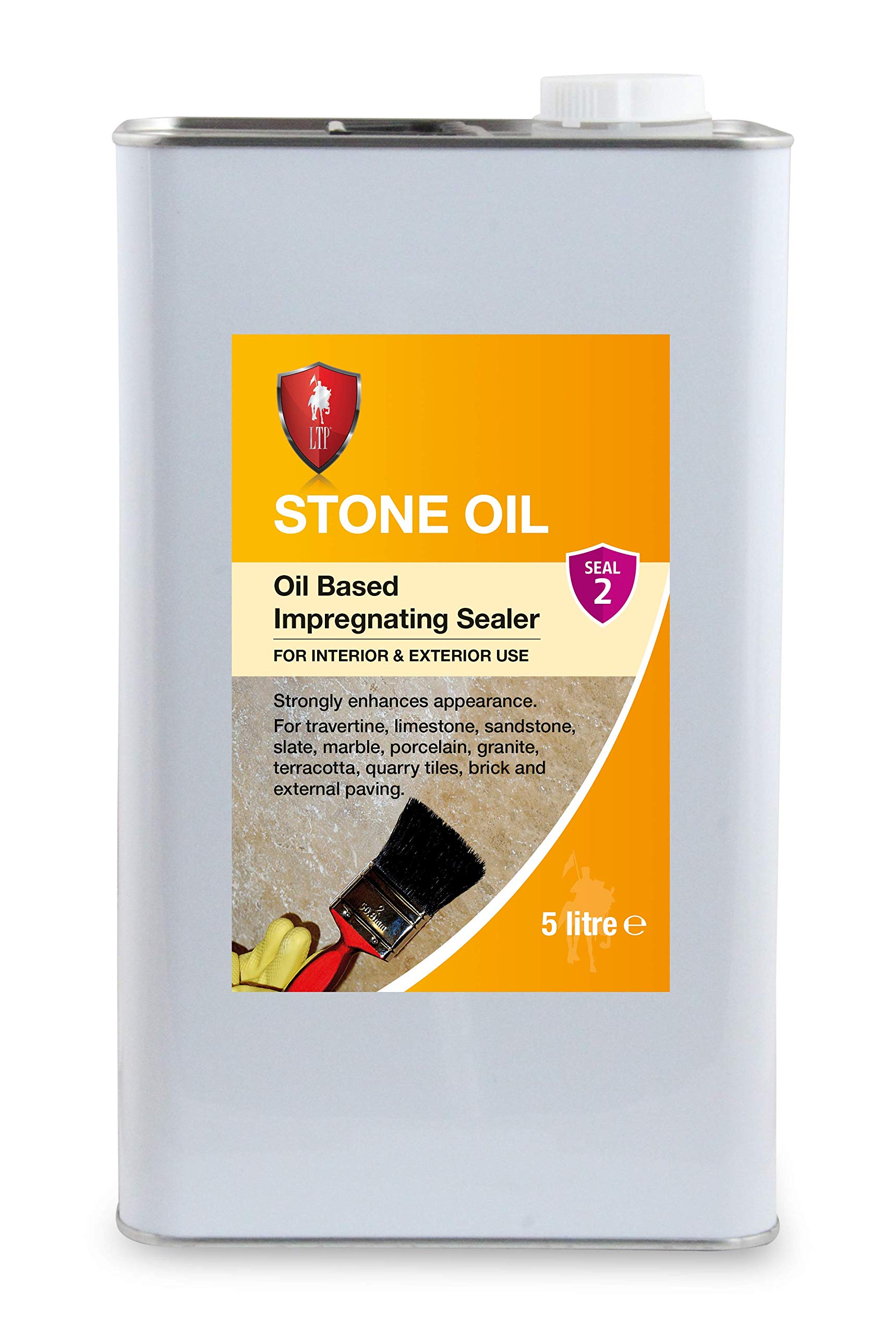 Ltp Black Stone Oil - Oil Based Impregnating Sealer For Interior & Exterior Stone (5L)