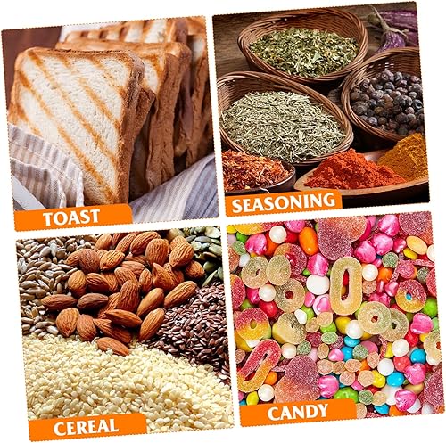 Miniatura 8 de Housoutil Caja de almacenamiento de pan de 2 piezas, organizador de plástico transparente, contenedor de grano de café, caja de almacenamiento de