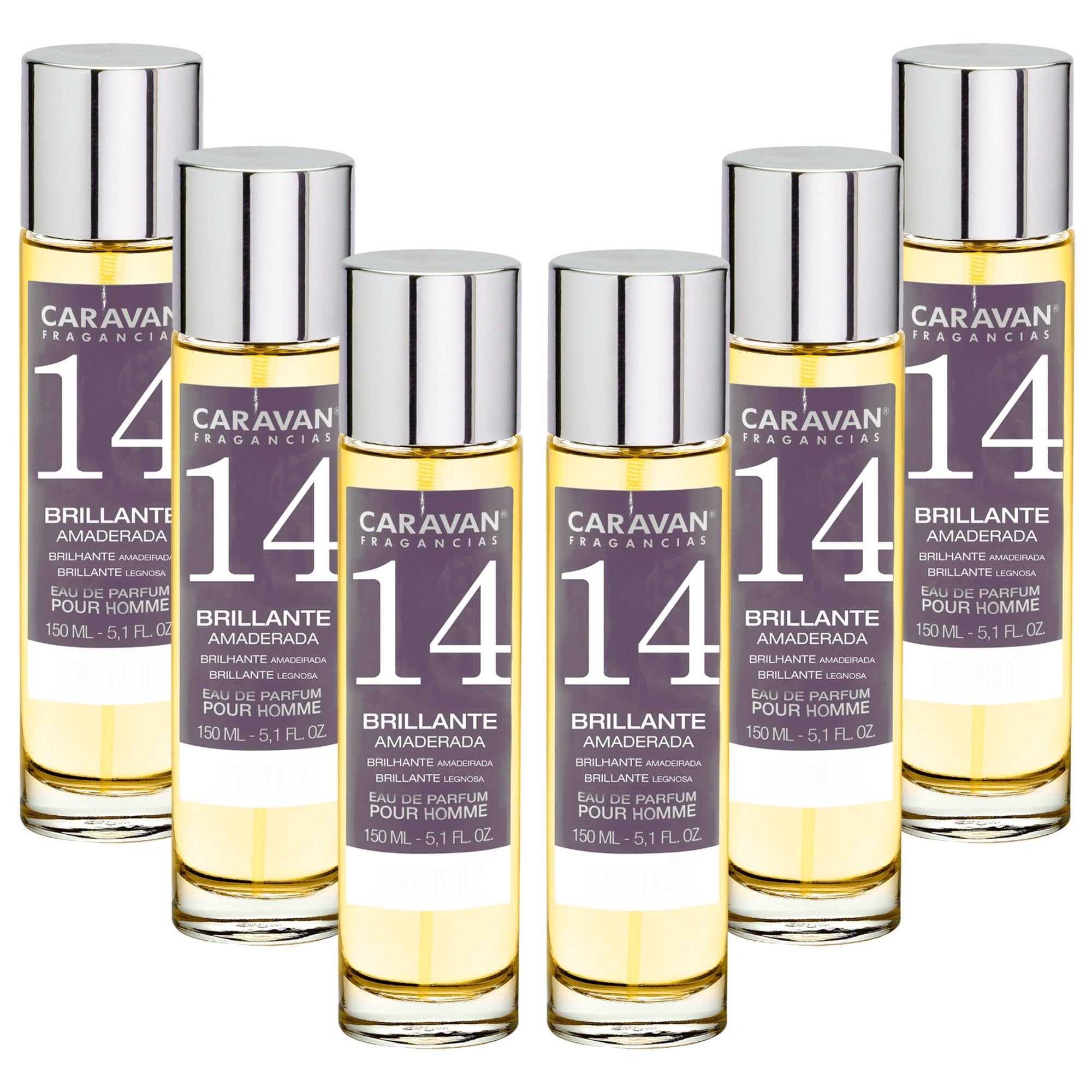 Set de 6x 150ml Caravan perfume de hombre Nº14