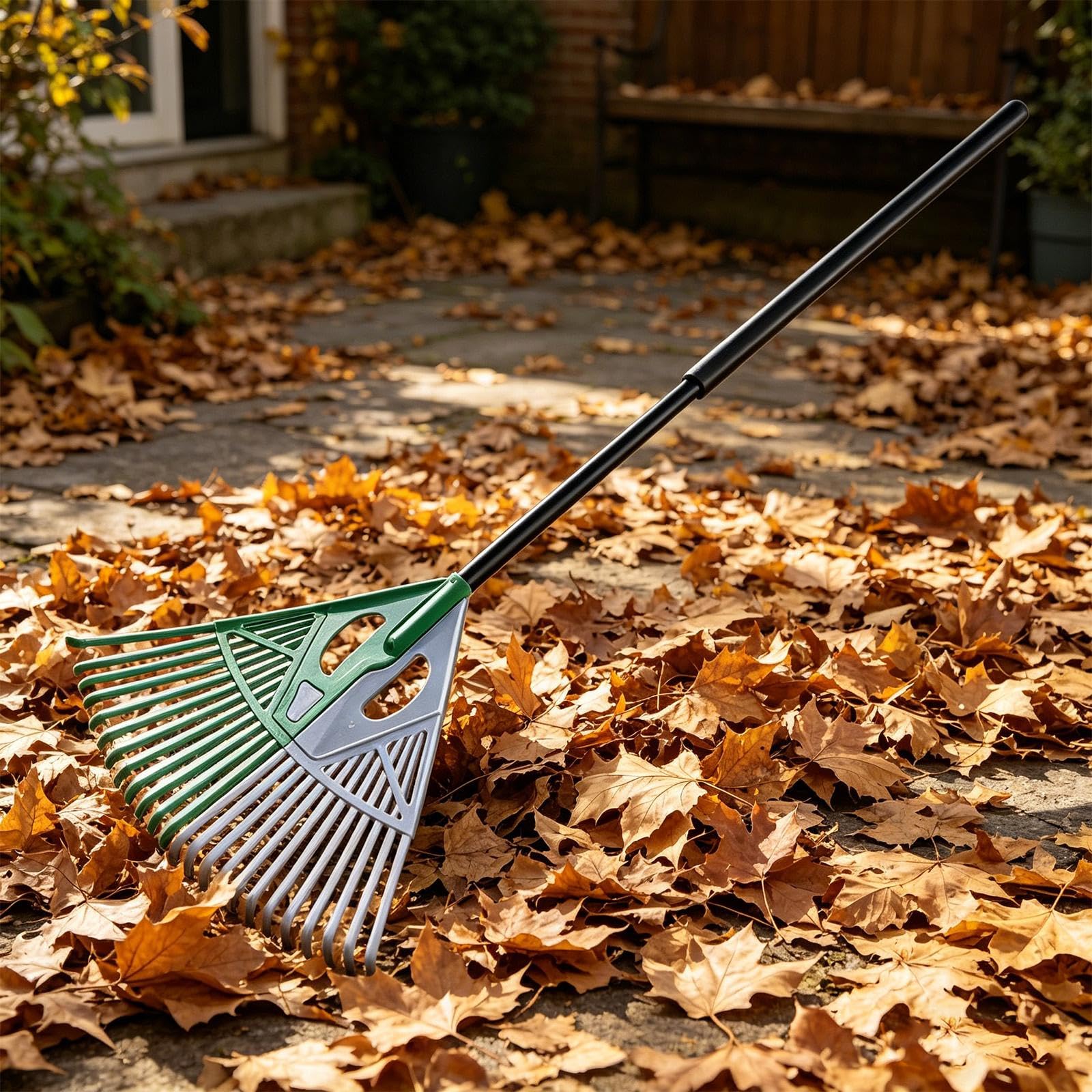 Rastrillo para Hojas Herramienta de jardinería para Recoger Hojas, deshierbar, Limpiar escombros y Basura Rastrillo de jardín, Esponja