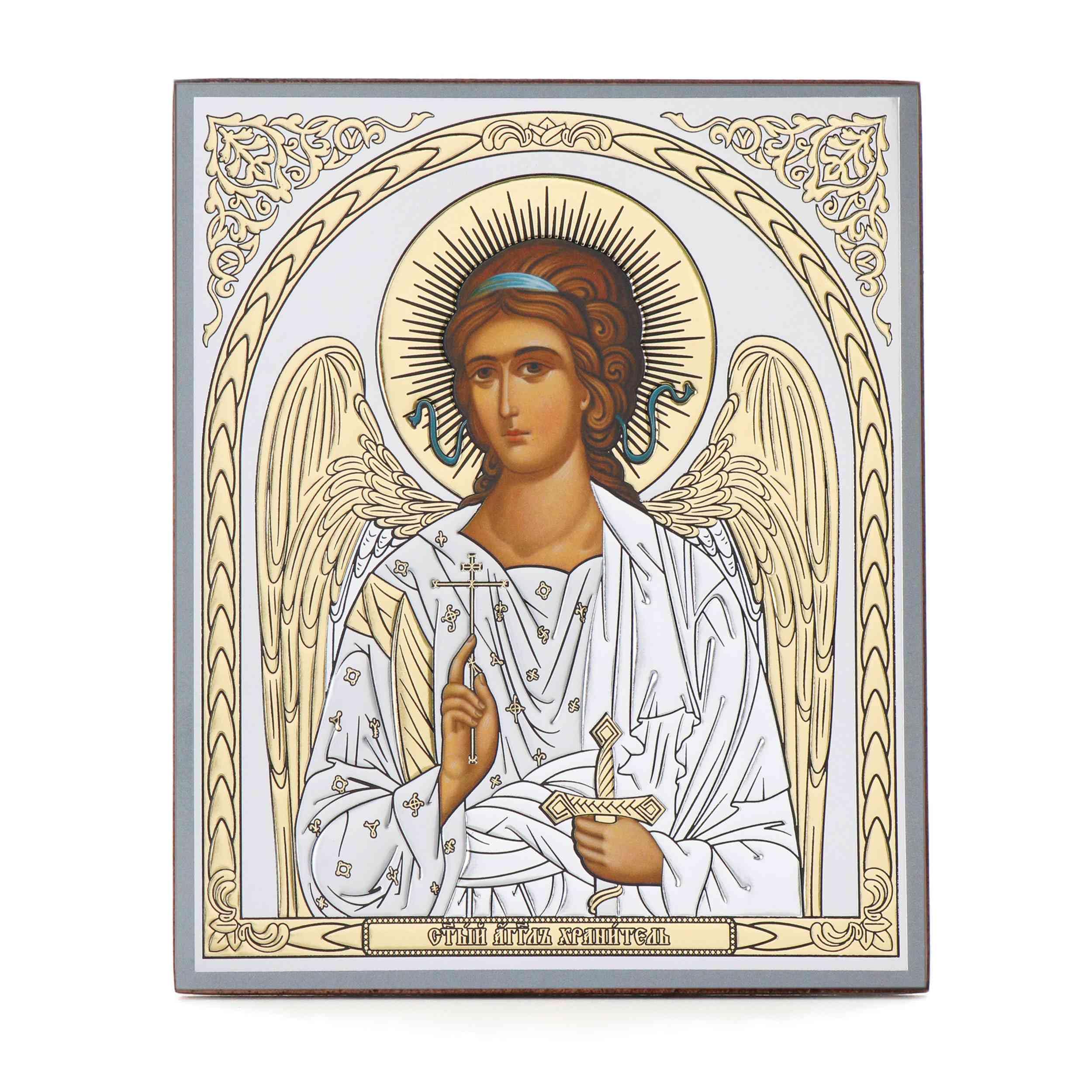 NKlaus - Guardian Angel - Wooden Icon 15 x 18 cm Christian Orthodox - Religious Blessing 13944