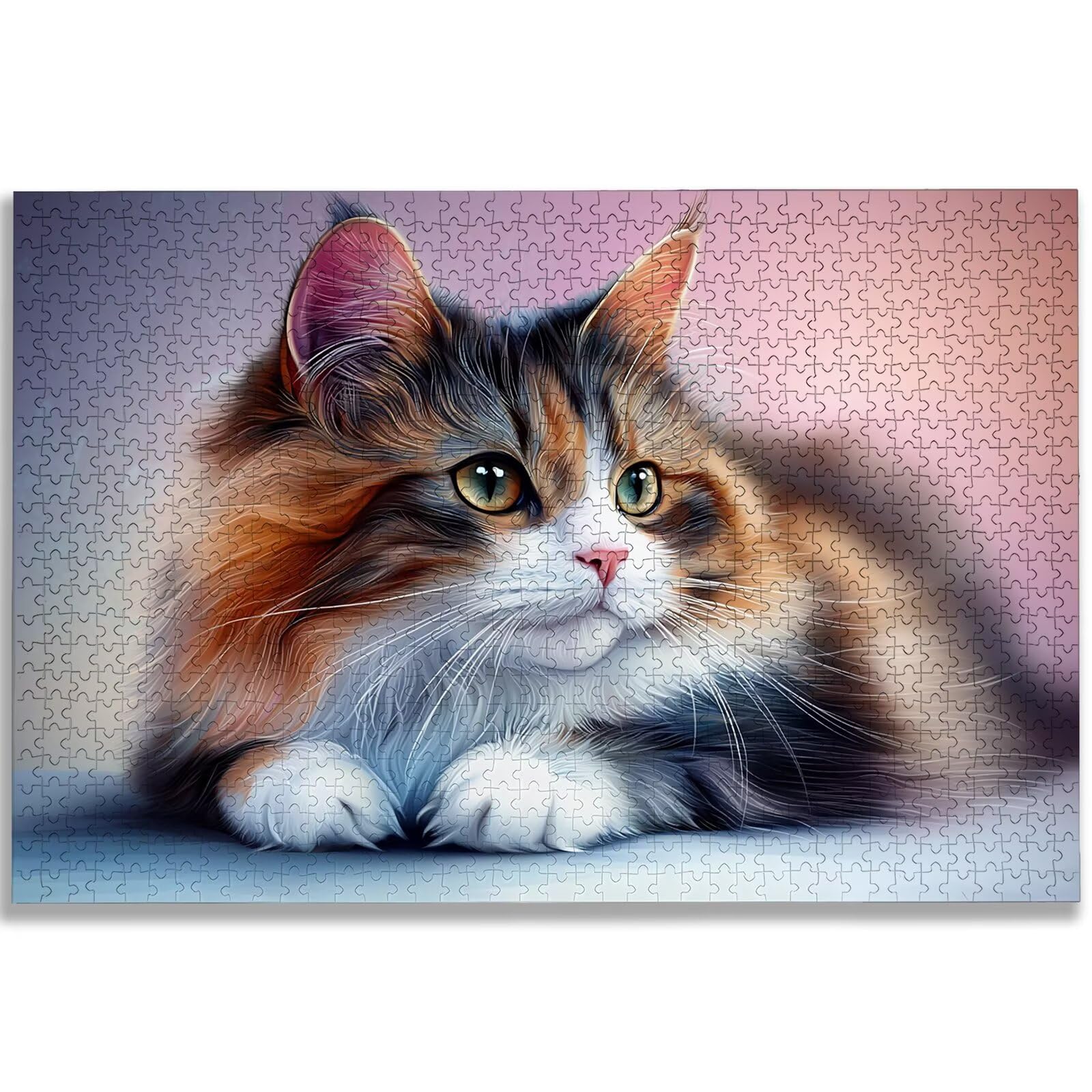 Puzzle dla dorosłych 1500, puzzle z kotami dla dorosłych, puzzle ze zwierzętami z wykwintnym pudełkiem do pakowania, niemożliwe drewniane puzzle do wystroju pokoju, prezenty dla kobiet, prezenty dla