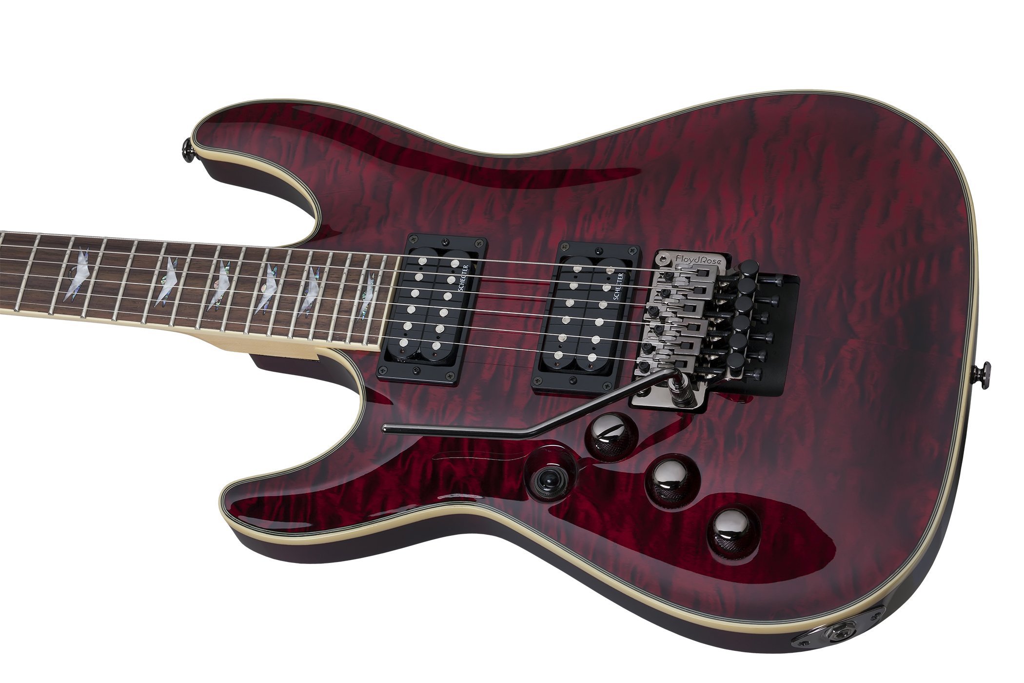 Amazon.com: Schecter Omen Extreme-FR Electric Guitar (Black Cherry 