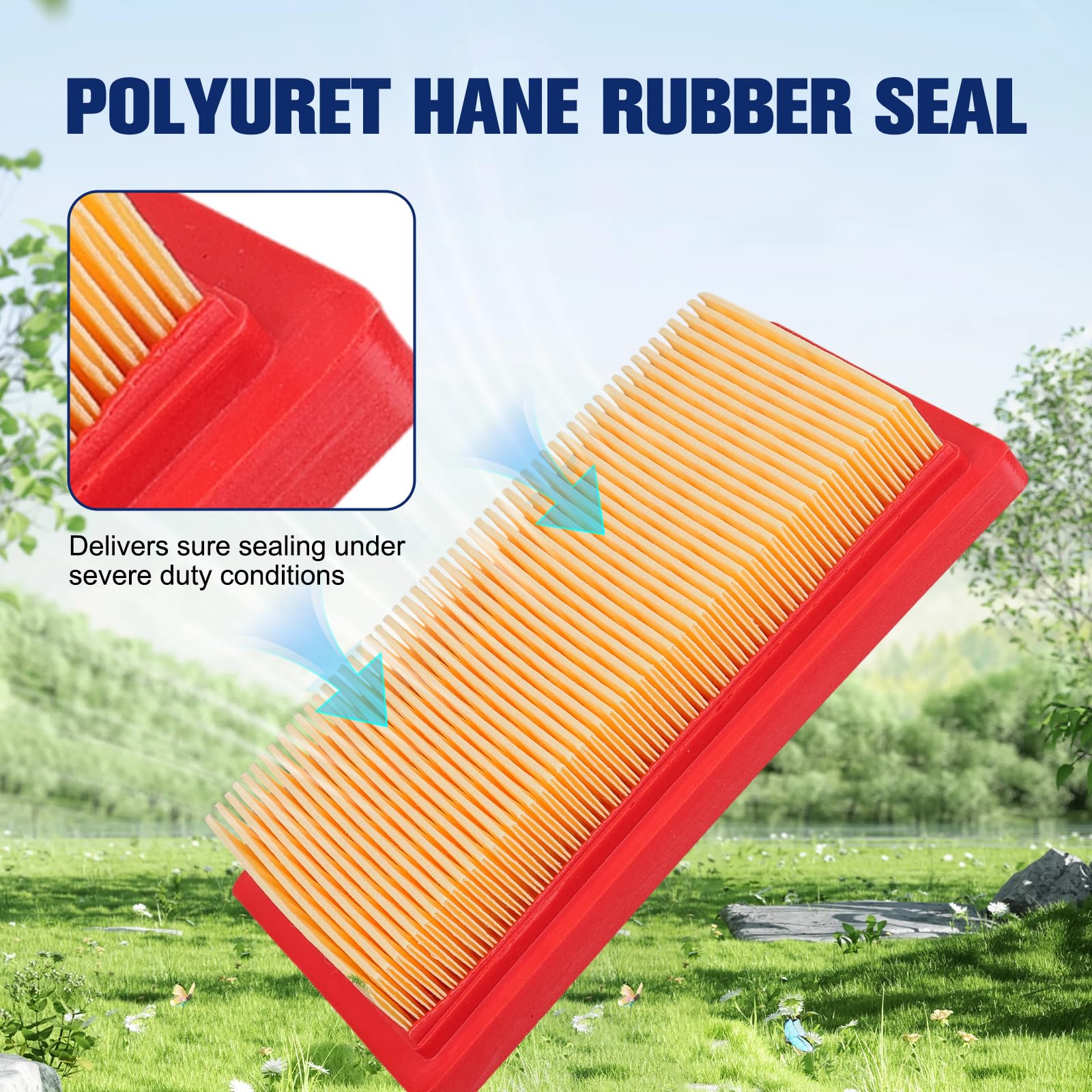 Powtol Paquete de 5 filtros de aire 951-10298 para cortacésped MTD Cub Cadet 951-14632 159 cc 173 cc ST100 SC500EZ SC100 Kohler 14 083 01-S