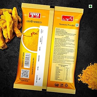 Pushp Turmeric Powder | Haldi Powder | Pure & Natural Turmeric | No Additives or Preservatives | 1kg
