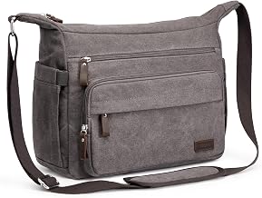 S-ZONE Messenger Bags for Men Crossbody Shoulder Bags 13.3Inch Laptop Canvas Briefcase Satchel with Laptop Sleeve