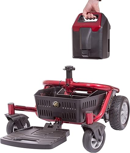 Miniatura 6 de Golden Technologies New LiteRider Envy Silla de ruedas eléctrica, color rojo, asiento de 20 pulgadas