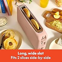 Vista 5 de bella 2 Slice Slim Toaster, Fits-anywhere™ Kitchenware, 6 Setting Shade Control with Reheat & Cancel Buttons, Fits sourdough, 10” Long Slot, Anti