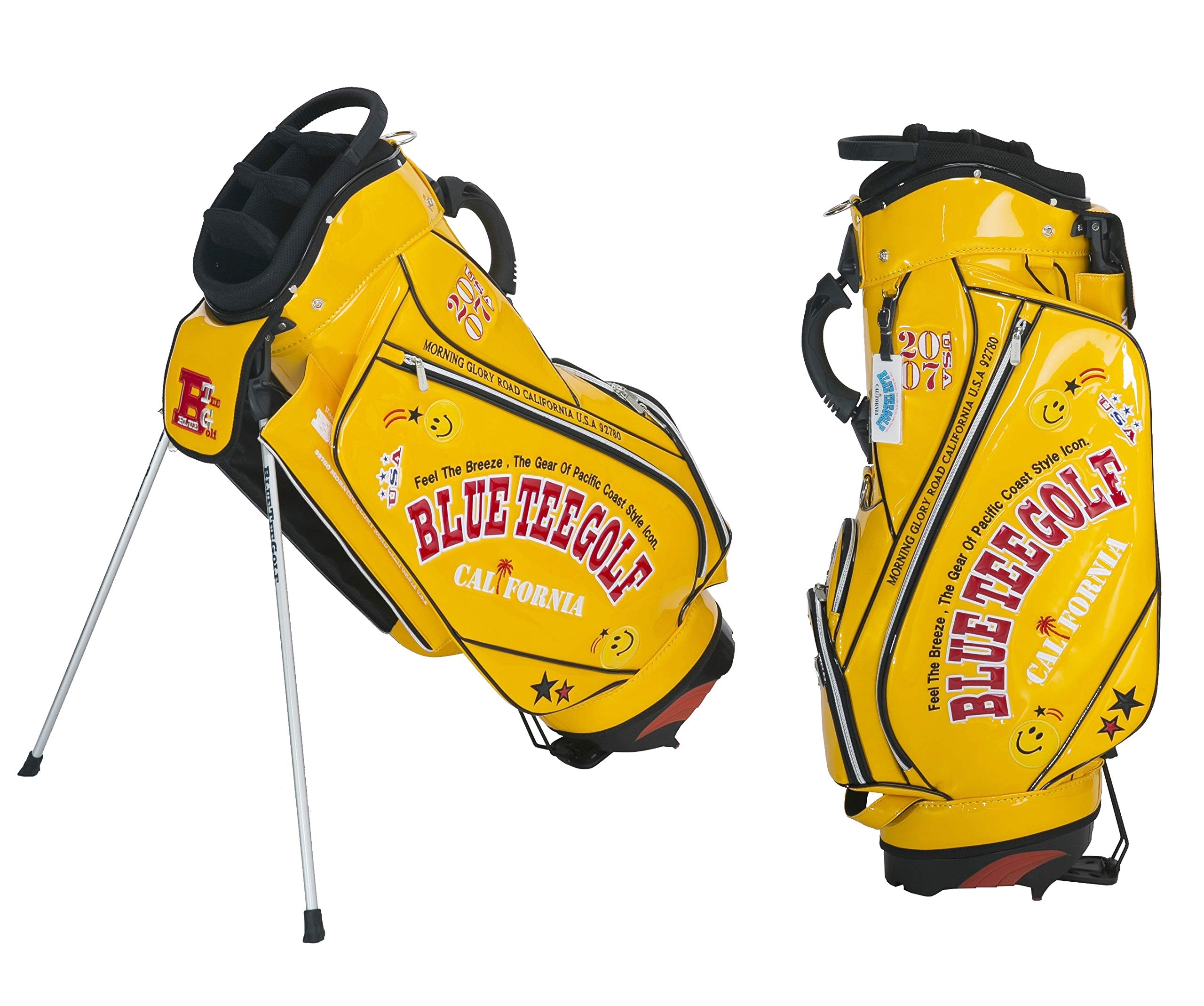 BLUE TEE GOLF ワッペン柄 スタンド式 キャディバッグ 9型 BTG-CB025 