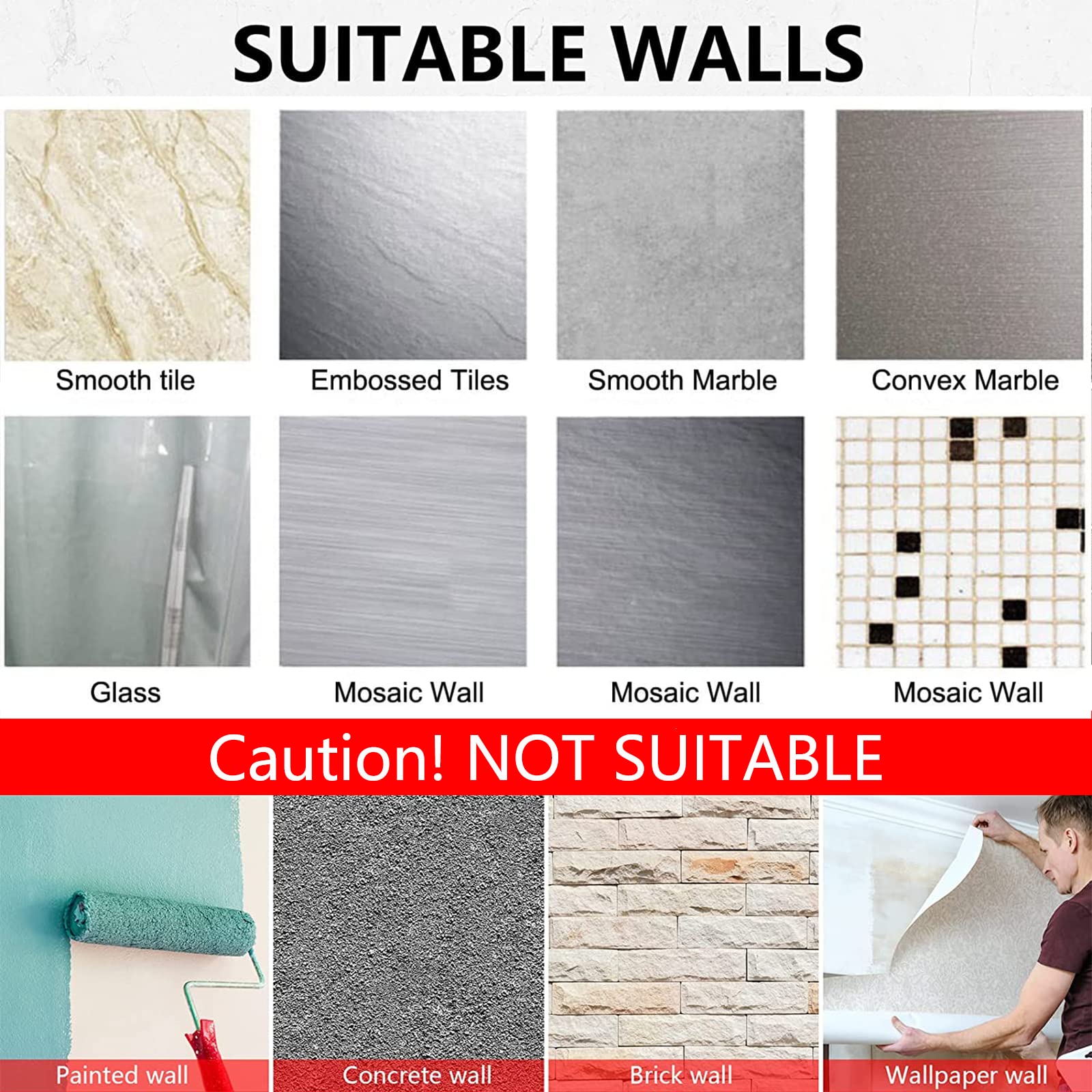 Juego de 2 Anillos de Toalla autoadhesivos para Cuarto de baño, Cocina, con Adhesivo Fuerte, sin taladrar, de Acero Inoxidable, antioxidante, Organizador Moderno de baño de Negro