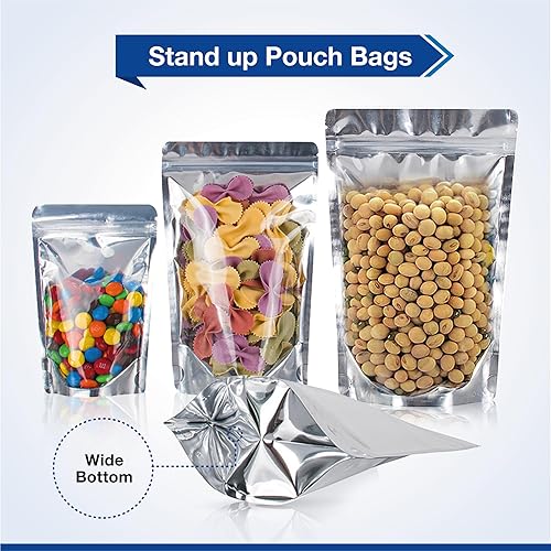 Miniatura 6 de BELLE KR Bolsas de Mylar de 6 x 9 pulgadas para almacenamiento de alimentos con 7.5 mil de grosor, paquete de 200 bolsas de Mylar transparentes con